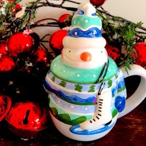 Snowman mug w/top
